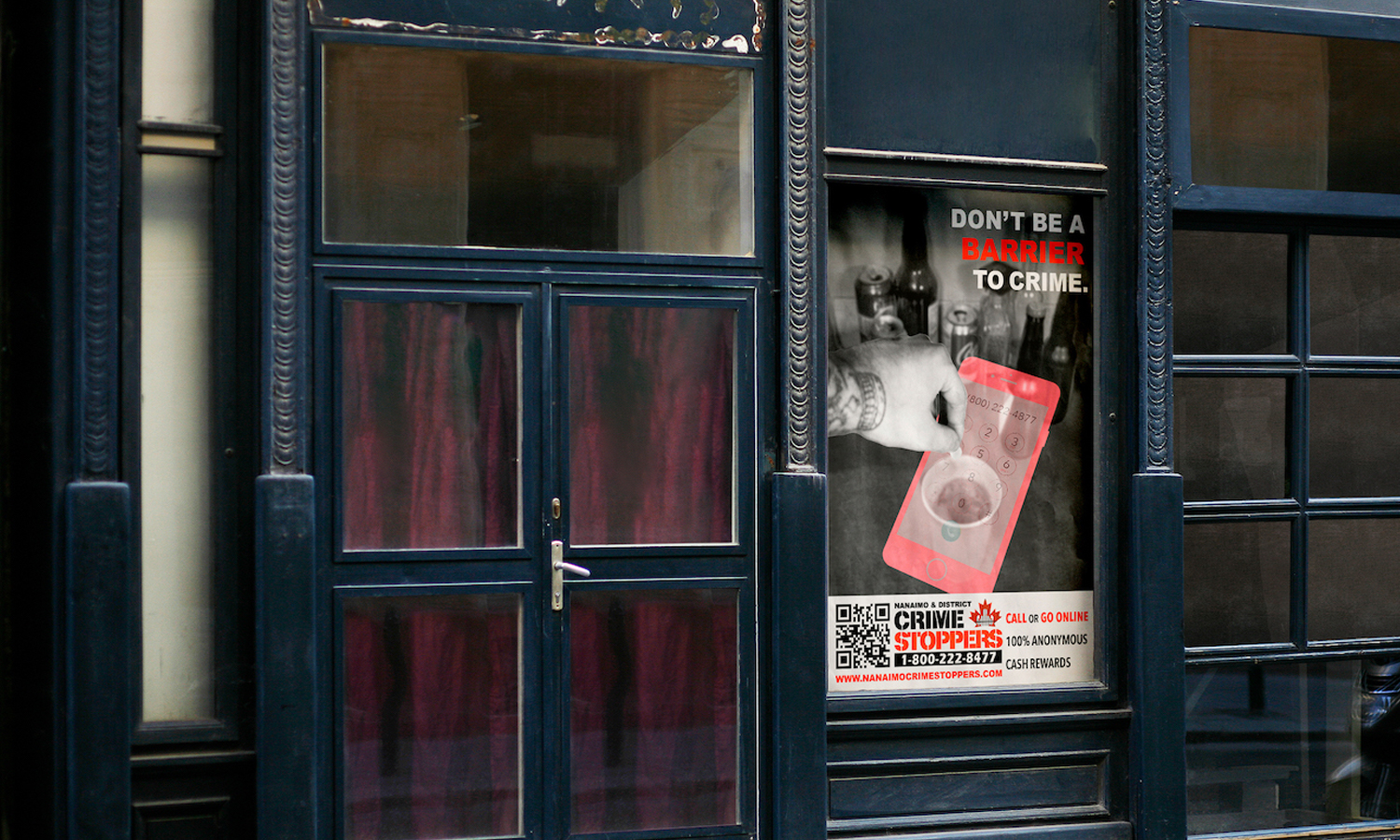 Mockup of crime stoppers poster.